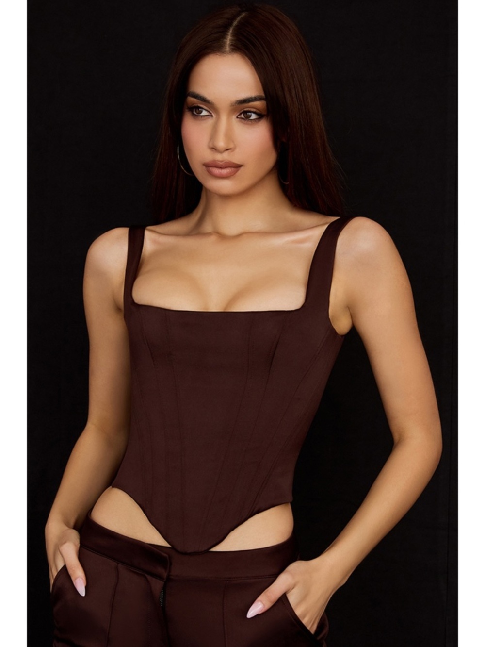 NEW House of CB Rafa Top Chocolate Brown XS - Picture 13 of 17